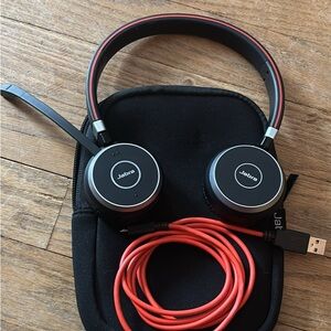 Jabra Black and Red Over-Ear Headphones